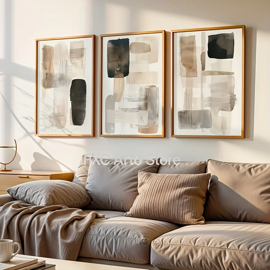 Photography Geometry - Set di 3 Quadri Senza Cornice